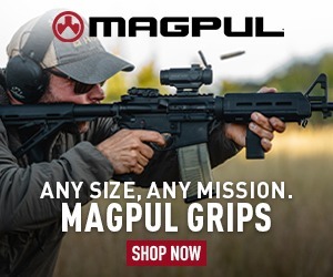 A Man aiming and firing an AR-15 Rifle